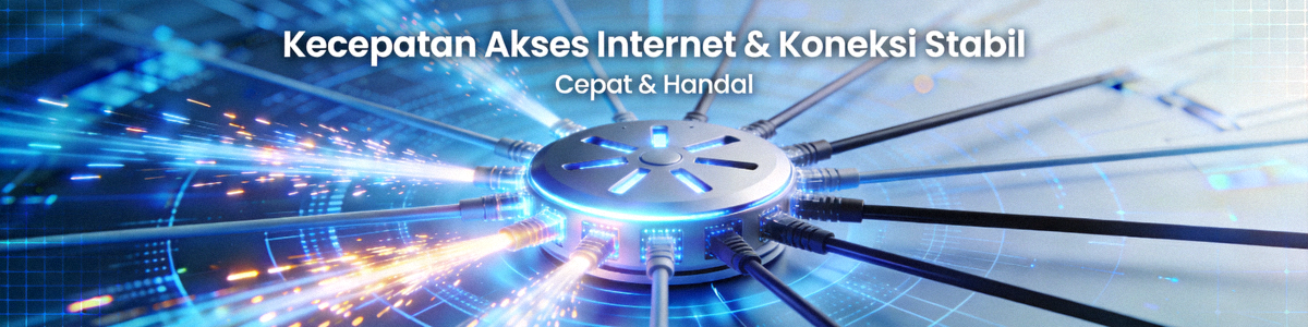Konsep kecepatan akses internet dan koneksi yang stabil